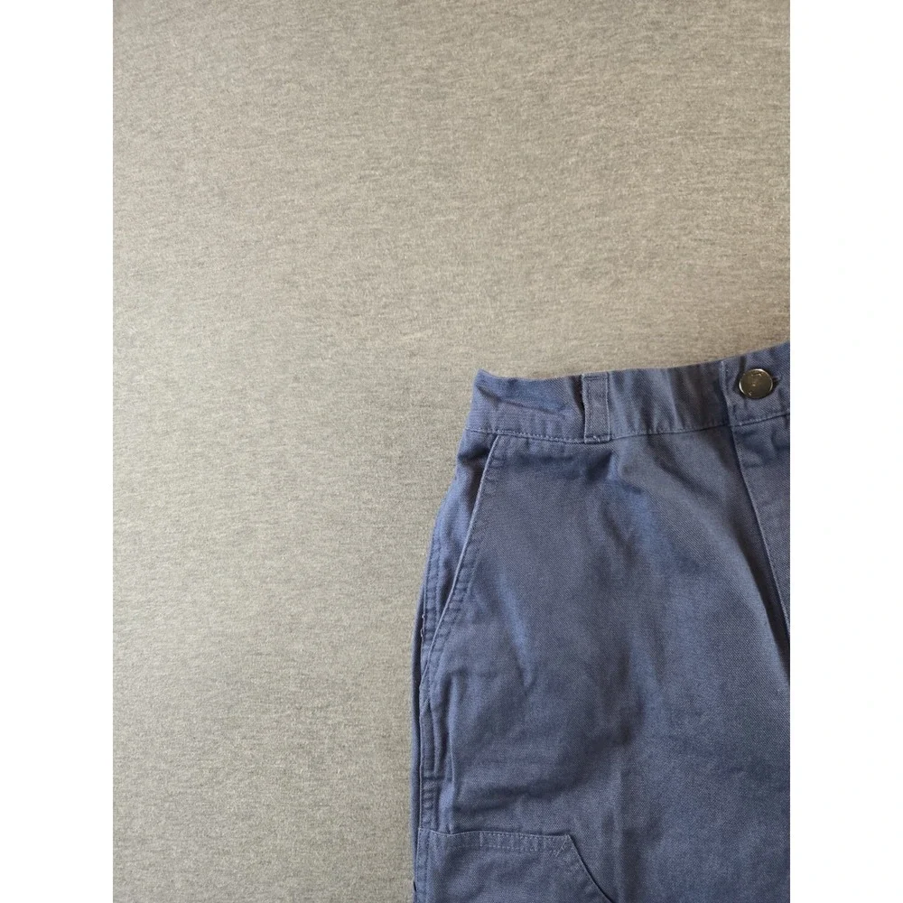 Nike Sportswear Metro Ground Carpenter Pants Boys L Blue Canvas Wide Leg FV8047‎